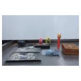 Items Including Wooden Music Box, Lacquered Box, a