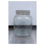 Clear Glass Storage Jar with Metal Screw Lid