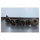 Six Metal Antique-Style Pendant Lamp Holders with