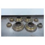 Eight Brass Light Fixture Shades or Covers