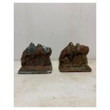 Cast Iron Horse-Themed Bookends