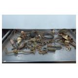 Lamp Parts Including Brass, Ceramic, and Metal Com