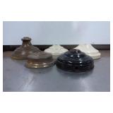 Five Metal Light Fixtures or Lamp Bases in Assorte