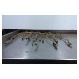 Lamp Parts, 10 Curved Brass Arms with Socket Mount