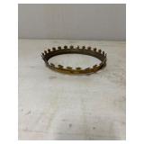 Brass Collar for Oil Lamp with Floral Cutouts