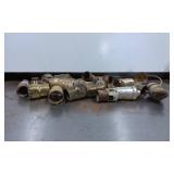 Vintage Metal and Ceramic Electrical Socket Fixtur