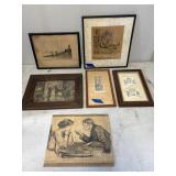Framed Illustrations and Prints, Including Charles