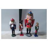 Four Wooden Nutcrackers in Various Sizes