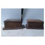 Wooden Boxes, One Locked, with Patent Dates from t