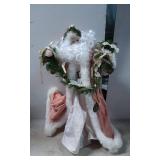 Santa Claus Figurine with Porcelain Hands and Face