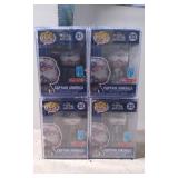 Four Funko Pop! 'Art Series' Captain America Vinyl