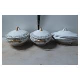Three Covered Serving Dishes: Syracuse China and R