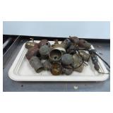 Vintage Metal and Brass Lamp Sockets and Component