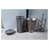 Vintage Metal Ice Cream Maker Parts and Ornate Met