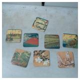 Eight Japanese Art-Themed Coasters