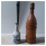 Burgermeister Ceramic Beer Bottle and Wooden Bottl