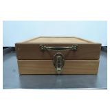 Wooden Storage Box with Metal Lining, Block Access