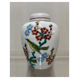 Chinese Porcelain Jar with Hand-Painted Floral and