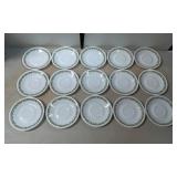 15 Corelle by Corning Saucers with Green Floral Tr