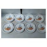 8 Mikado Design Collection Stoneware Plates with F