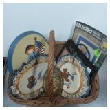 Decorative Basket with Cross-Stitch Artwork, Kits,