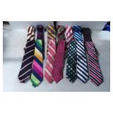 14 Striped and Patterned Neck Ties in Various Colo