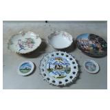 Decorative Plates and Bowls Featuring Various Desi