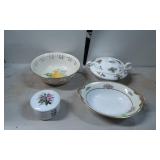 Floral Porcelain Tableware by Lenox, K.T.&K, and M