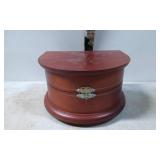 Wooden Nativity Music Box with Hinged Lid and Inla