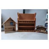 Wooden Miniatures Including Chalet-Style Jewelry B