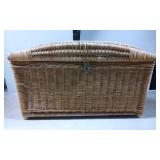 Wicker Storage Trunk with Hinged Lid, 20x12x10 Inc