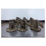 9 Cast Metal Bell-Shaped Lamp Holders