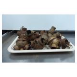 Brass and Copper Valve Bodies with Rusted Componen