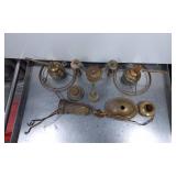 Antique-Style Brass and Metal Lamp Parts