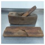 Wooden Hand-Powered Planer with Iron Blade