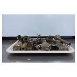 Brass and Metal Light Fixture Parts (Tray Not Incl