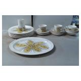 Hand-Painted Ceramic Dinner Set by Vena, Made in J