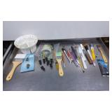 Art and Workshop Tools Including Brushes, Pipettes