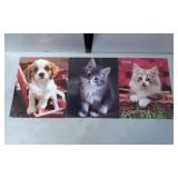 Three Animal-Themed Decorative Folders with Dog an