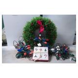 Boxwood Wreath, Christmas Lights, and Holiday Soap