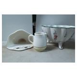 Three Ceramic Items, Including Hand-Painted Portug