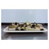 Brass and Metal Lamp Parts, Tray Not Included