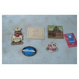 Six Decorative Refrigerator Magnets Featuring Vari