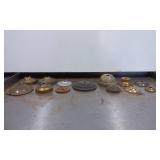 13 Assorted Brass, Metal, and Steel Lamp Base Part