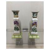 Accents Ceramic Candlestick Holders with Hand-Pain