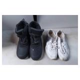 Size 11 Black Winter Boots and White Reebok Athlet