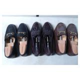 Three Pairs of Men's Italian Leather Loafers, Size