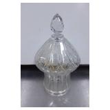 Cut Glass Lamp Shade with Faceted Finial