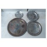 Decorative Metal Plates and Trays, Including Pewte