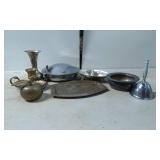 Metalware Including Decorative Trays, Bowls, and C